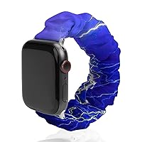 Blue Lightning Dragon Watch Band Compitable with Apple Watch Elastic Strap Sport Wristbands for Women Men