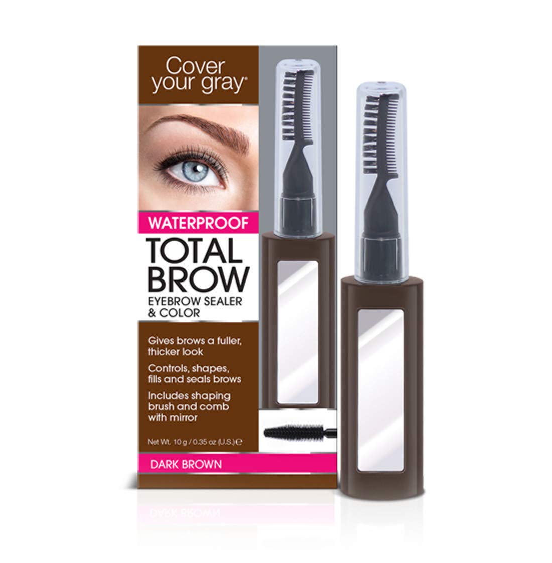 Cover Your Gray Total Brow Eyebrow Sealer and Color - Dark Brown
