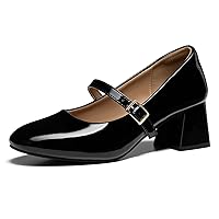 Trary Mary Jane Shoes Women, Chunky Mary Janes Heels for Women Shoes Dressy Casual, Dress Shoes for Women Block Heels Closed Toe Mary Jane Pumps
