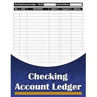 Ledger Book: Checking Account Ledger Notebook, Transaction and Balance Book for Checking Account, 120 pages, 8.5x11 Inch Large (French Edition)