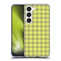 Head Case Designs Yellow Houndstooth-Patterns Soft Gel Case Compatible with Samsung Galaxy S23 5G