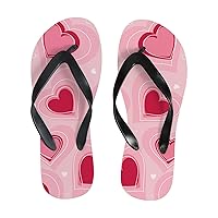 Vantaso Slim Flip Flops for Women Valentines Day Love Hearts Yoga Mat Thong Sandals Casual Slippers
