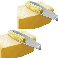 Stainless Steel Butter Spreader, Butter Knife - 3 in 1 Kitchen Gadgets (2 Set)
