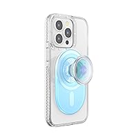 PopSockets Phone Grip Compatible with MagSafe®, Phone Holder, Wireless Charging Compatible, Pill-Shaped Grip - Blue Opalescent