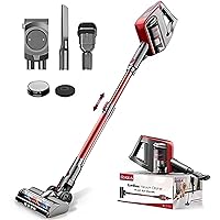 Vacuum Cleaner for Home, Cordless Vacuum Cleaner with 23Kpa Powerful Suction and 2600mAh Powerful Lithium Batteries, 5 Stages High Efficiency Filtration, for Pet Hair, Carpet and Hard Floor