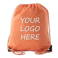 Custom Bags With Your Logo | Promotional Drawstring Backpack - 100PK Orange CE2500