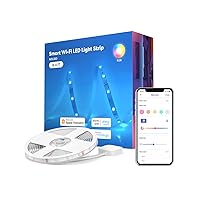 meross Smart LED Strip Lights, 16.4ft WiFi Strip Works with Apple HomeKit, Siri, Alexa, Google, and SmartThings, 16 Million Colors with App Control, RGB Strip Light for Bedroom, Christmas, Kitchen