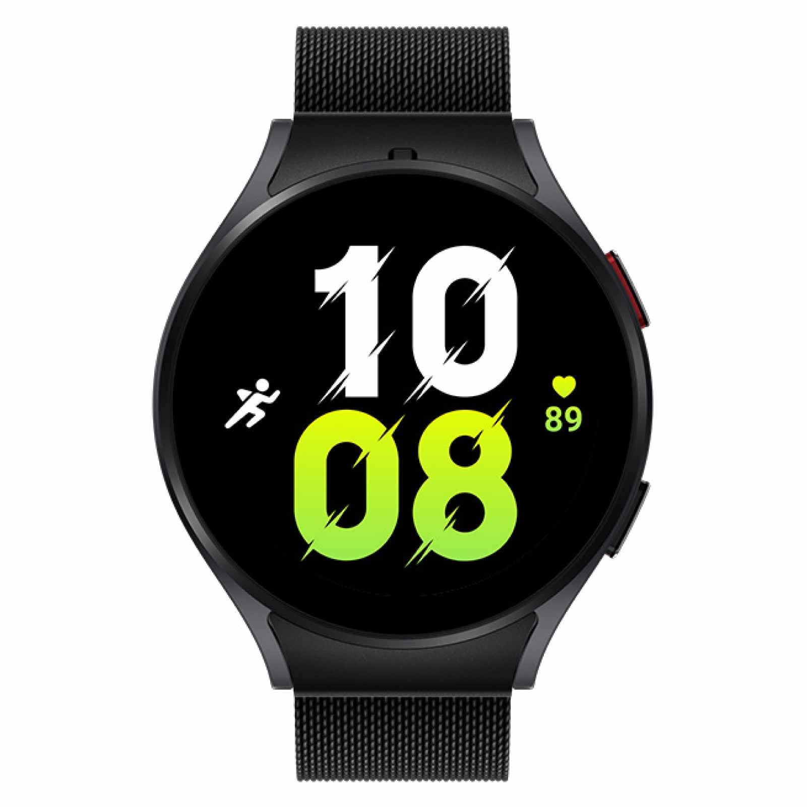SAMSUNG Galaxy Watch5 Bespoke Edition 44mm Bluetooth Smartwatch, Body, Health, Fitness, Sleep Tracker, Improved Battery, Sapphire Crystal Glass, US Version, Graphite Milanese Band, Black