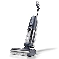 Floor ONE S5 Smart Cordless Wet Dry Vacuum Cleaner and Mop for Hard Floors, Digital Display, Long Run Time, Great for Sticky Messes and Pet Hair, Space-Saving Design, Blue