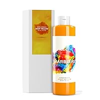MARBLERS Liquid colorant 11oz (310g) [Deep Yellow] | Water-Based | Super-Concentrate | Dye, Tint, Pigment | Odorless | Non-Toxic | Great for Concrete, Cement, Mortar, Grout, Gypsum, Water-Based Paint