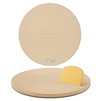 Unicook 12 Inch Round Pizza Stone, Heavy Duty Cordierite Pizza Grilling Stone, Bread Baking Stone for RV Oven, Grill and Toaster Oven, Ideal for Baking Crisp Crust Pizza, Bread, Cookies and More