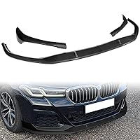 Q1-TECH, Front Bumper Lip fit for Compatible with BMW 5-Series 530e 530i 540i 550i G30 M-Sport Bumper Only 2021 - 2023 , Front Bumper Lip Spoiler Air Chin Body Kit Splitter, ABS (Painted Carbon)