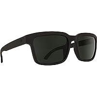 SPY Helm 2 Square Sunglasses, Sosi Matte Black-Hd Plus Gray Green Polar, One Size