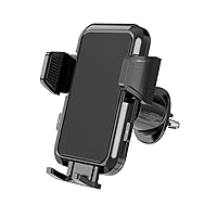 Upgraded Hands-Free Car Mount, Universal Cellphone Holder for Car, 360 Degree Rotation Phone Mount Cradles for 4-7 Inch Smartphones (Pure Black)