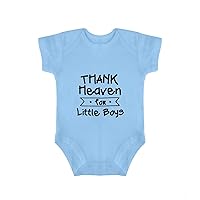 Thank Heaven for Little Boys Take Home Outfit Thanksgiving Day Jumpsuit Clothes Gifts for Babies Blue Style 9months