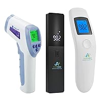 3-Pack Amplim W1 F2 W3 Non-Contact Touchless Infrared Digital Forehead Thermometer for Adults and Babies