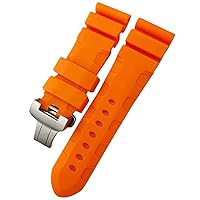 Rubber Watchband 22mm 24mm 26mm Silicone Watch Strap For Panerai Submersible Luminor PAM Waterproof Bracelet