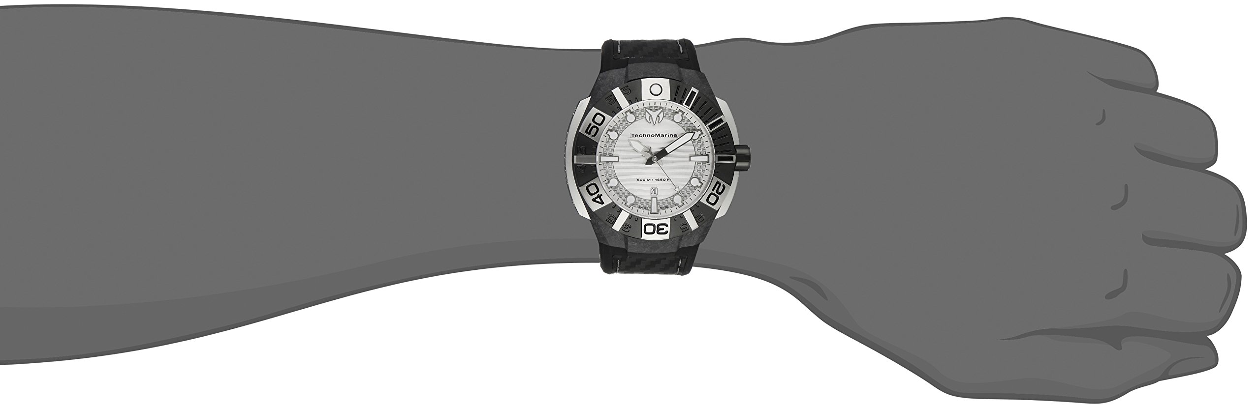 Technomarine Men's TM-514001 Black Reef Analog Display Swiss Quartz Black Watch