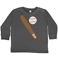 inktastic Baseball Bat and Ball Toddler Long Sleeve T-Shirt