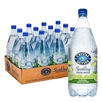 Crystal Geyser Natural Flavored Sparkling Spring Water, Lime,(Pack of 12), Large 42 oz Bottles, No Artificial Ingredients or Sweeteners, Carbonated, Non GMO
