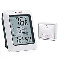 TP60 Digital Hygrometer Indoor Outdoor Thermometer Wireless Temperature and Humidity Gauge Monitor Room Thermometer with 500ft/150m Range Humidity Meter