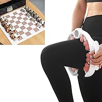 ONUEMP Cellulite Massager Trigger Point Muscle Roller Fascia Travel Chess Set - Luxury Metal Nesting Pieces, Foldable Rubber Board Game for Kids Adult