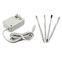 DSi Charger Bundle, 1 Pack Charger and 4 Pack Stylus Pen for Nintendo Dsi