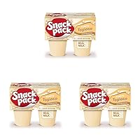 Snack Pack Tapioca Pudding, 4 Count Pudding Cups (Pack of 3)