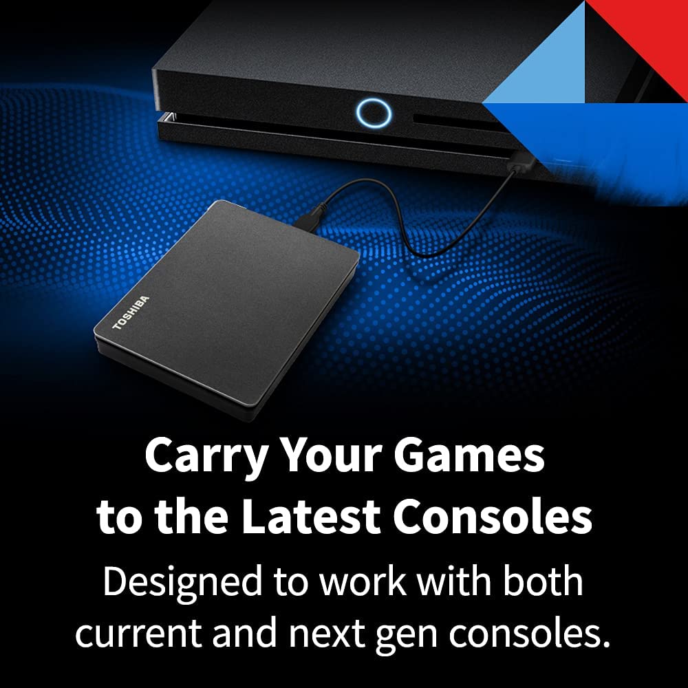 Toshiba Canvio Gaming 2TB Portable External Hard Drive USB 3.0, Black for PlayStation, Xbox, PC & Mac - HDTX120XK3AA