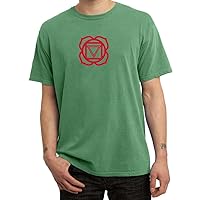 Mens Yoga T-Shirt - Muladhara Root Chakra Pigment Dyed Tee Shirt