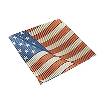Vintage American Flag Chair Pad Seat Cushion for Office Car Outdoor Indoor Kitchen, Soft Memory Foam, Back Pain, Coccyx & Sciatica Relief, 15.7x15.7 in