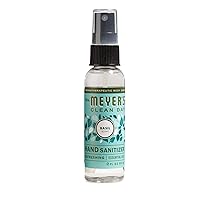MRS. MEYER'S CLEAN DAY Antibacterial Hand Sanitizer Spray, Travel Size, Removes 99.9% of Bacteria, Basil, 2 oz