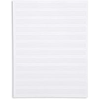 Blank Sheet Music Notebook Pad for Composing, Letter Size (8.5 x 11 In, 96 Sheets)