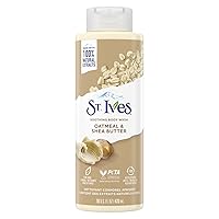 St. Ives Soothing Body Wash Moisturizing Cleanser Oatmeal & Shea Butter Made with Plant-Based Cleansers & 100% Natural Extracts 16 oz