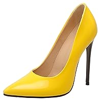 Women Stiletto Pumps, High Heel Pumps Pointed Toe Slip On Evening Shoes Fashion, Size 2-15.5