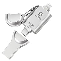 JSL JDTDC Apple MFi Certified 128GB Photo-Stick-iPhone 15/14/13/12 USB-Flash-Drives External Storage Stick for USB C iPhone-Thumb-Drive Memory-Mobile-for-Android iPad-Flash-Drive Photo Transfer Stick