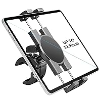 KDD Spin Bike Tablet Holder Mount, Phone iPad Holder Stand Exercise Bike Handlebar Mount for Stationary Bicycle, Treadmill, Microphone Stand, Fit for iPad Pro 12.9, Galaxy Tabs, iPhone(4.7-13”)