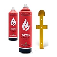 [2-PACK] All-In-1 Inferno by DAB-TEK Portable Fire Spray & Fire Extinguisher for Home, Kitchen, Boats & Cars. These Mini Fire Extinguishers can Fight Majority of Fire Types and Come with Wall Mounts