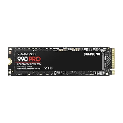 Samsung 990 PRO Series - 2TB PCIe Gen4. X4 NVMe 2.0c - M.2 Internal SSD (MZ-V9P2T0B/AM)