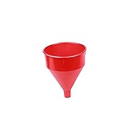 WirthCo 32006 Funnel King Red Polyethylene Funnel with Screen/Strainer, Funnel for Oil, Fuel, Gas, and Automotive, Large 6-quart Capacity