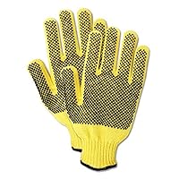 MAGID 590KVTPR-7 Cut Master 590KVTPR Kevlar Ambidextrous Dotted Knit Gloves - Cut Level 4, Large, Natural Yellow , 7 (Pack of 12)