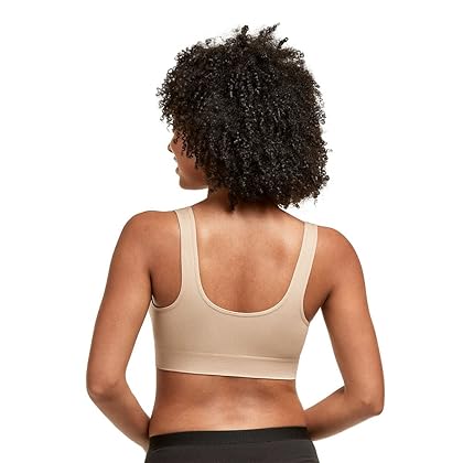 Hanes Womens Wireless Bra, Full-Coverage Pullover Stretch-Knit Bra, Smoothing T-Shirt Bra