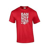 Second Amendment T-Shirt Ban Idiots Not Guns 2nd Rifle Weapon Concealed Carry Funny Humorous We The People-