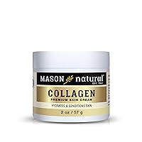 MASON NATURAL Collagen Premium Skin Cream - Anti Aging Face and Body Moisturizer, Intense Skin Hydration and Firmness, Pear Scent, Paraben Free, 2 OZ