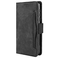 HTC U23 Pro Case, Magnetic Full Body Protection Shockproof Flip Leather Wallet Case Cover with Card Holder for HTC U23 Pro 5G Phone Case (Black)