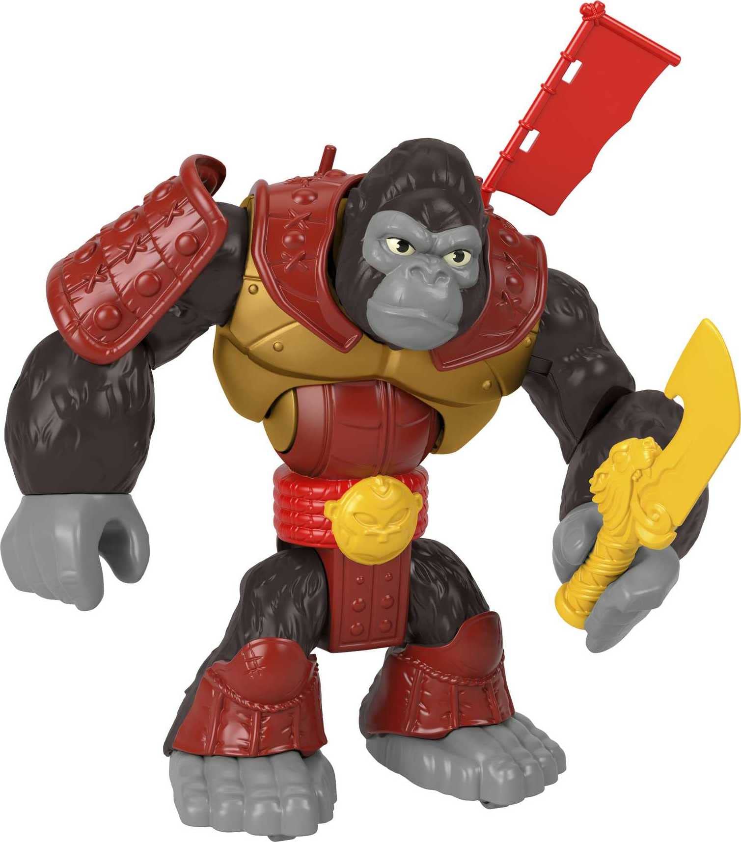 Imaginext Preschool Toy Silverback Gorilla Smash 8-In Figure with Punching Action & Accessories for Pretend Play Ages 3+ Years (Amazon Exclusive)