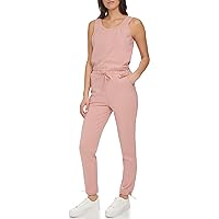 Andrew Marc Womens Sport Women's Sleeveless Stretch Fit Sporty Knit JumpsuitJumpsuit