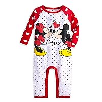 Disney Mickey and Minnie Mouse Coverall for Baby Size 6-9 MO Red