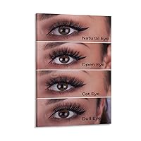 EISNDIE Eyelash Extension Beauty Art Poster (6) Canvas Painting Wall Art Poster for Bedroom Living Room Decor 24x36inch(60x90cm) Frame-style