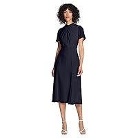 Maggy London Women's Sophisticated Twist Neck Detail Dress Workwear Office Career Occasion Event Guest of